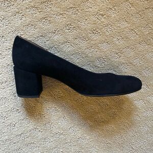 Margaux The Heel Pumps Black Suede Shoes Sz 39/8.5 Excellent Condition